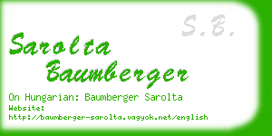 sarolta baumberger business card